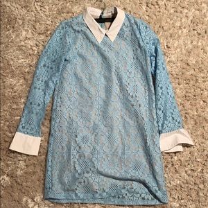English Factory Dresses - English factory lace dress in light blue English Factory Dresses - English factory lace dress in light blue